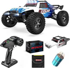 lot 7440 image: BEZGAR HM124 Brushless RC Car - 112 Scale 52KMH High Speed RC Truck, 4x4 Offroad Waterproof for All Terrains, Hobby Grade Remote Control Truck for Adults and Kids Boys with Rechargeable Battery