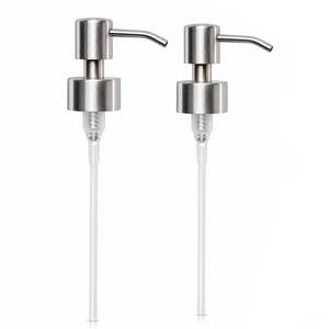 lot 8029 image: Soap Dispenser Pump Head Replacement 28mm Stainless Steel Brushed