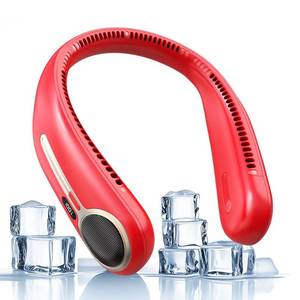 lot 8040 image: Portable Neck Fan, Personal Wearable Bladeless Fan, 6000mAh USB Rechargeable, 360° Airflow, LED Display, 4-Speeds, Hands Free Fan for Outdoor Indoor, Birthday Gifts for Men Women Dad Mom (Red)