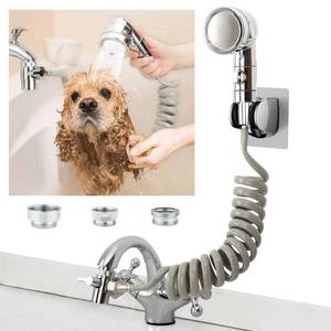 lot 8049 image: ZCONIEY Sink Faucet Sprayer Attachment Hair Pet Rinser Showerhead with Stop Water-saving Function