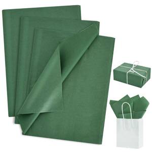 lot 8051 image: BEISHIDA 100 Sheets Forest Green Tissue Paper Bulk, Wrapping Tissue Paper for Gift Bags, 14 x 20 Inch Gift Wrap for Birthday Wedding Graduation DIY Crafts Holiday Flowers