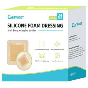 lot 8058 image: FSA Eligible HSA 24 Pack Silicone Foam Dressing 3x3 with Gentle Border