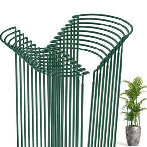 lot 8069 image: Tioncy 6 Pcs 60 H x 19.69 W Plant Support Stakes Cages for Garden, Metal Half Round Plants Tension Rods for Indoor Outdoor Large Tall Flower Vegetables Tomato Peony Rose Support