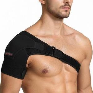 lot 8085 image: NEXVOXA 1 PC Shoulder Brace for Men and Women for Pain Relief - Shoulder Support & Compression Sleeve for Torn Rotator Cuff, AC Joint, Dislocation - Adjustable Design (Size L, 1)