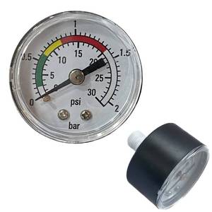 lot 8094 image: UcarSoon 1.57 inch Dial Size Pressure Gauge 0-2Bar Pool Filter Replacement for in-tex 11224 14 16 Inch Sand Filter Pump 0-30 Psi Stainless Steel Dual Scale with O-Ring Included 1 Pack