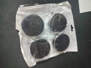 lot 8097 image: Round Black Furniture Pads Self-Adhesive Floor Protectors 4-Pack