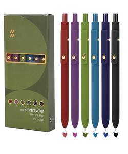 lot 8107 image: FIOVER Colorful Gel Pens - 6Pcs 0.7mm Multi-Colored Pens for Journaling