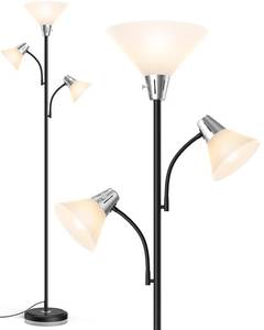 lot 9442 image: LEPOWER Floor Lamp, Bright Standing Lamp with Replaceable 3000K LED Lights as is