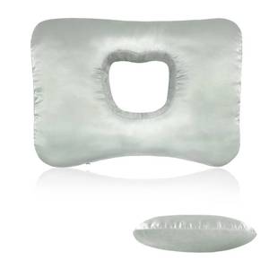 lot 9454 image: Yuibthr Ear Piercing Pillow for Side Sleepers with Ear-Shaped Hole for Ear Pain, Reversible Satin & Cotton Washable and Adjustable Ergonomic Ear Guard Protector for Side Sleeping