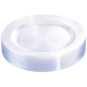 lot 9455 image: bUCLA 30PCS Clear Plastic Dinner Plates Disposable - 10.25 Heavy Duty Clear Plastic Plates for Party & Wedding