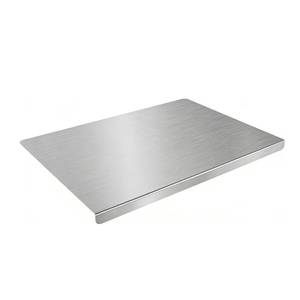 lot 9457 image: Stainless Steel Cutting Board with Lip, 304 Food Grade Metal, Non-Slip, Dishwasher Safe, Large Countertop Chopping Board for Kitchen Meat Vegetables Baking Dough Rolling 12x16(30x40cm)