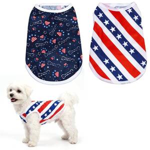 lot 10181 image: 4th of July Pet Vest for Small Dogs Patriotic Red White Blue Star Puppy Clothes Independence Day Summer Shirts(Medium)