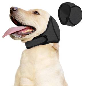 lot 10184 image: JOHNBOLIN Dog Ear Muffs & No Shake Ear Wrap for Hematoma, Bathing, Drying, Swim& Noise Anxiety Relief- Elastic Waterproof Ear Protector with Calming Hoodie Design for GroomingHead Ear Cover (Grey, L)