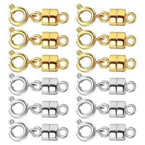 lot 10196 image: Ofiuny Magnetic Clasps for Necklaces Strong Magnetic Necklace Clasps and Closures, 14K Gold and Silver Bracelet Converter for Women