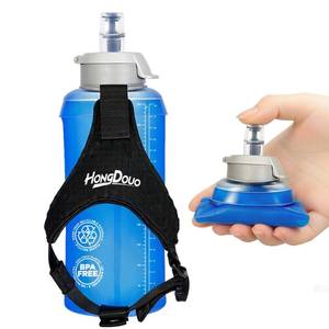 lot 10210 image: Hongdouo Handheld Water Bottle, BPA-Free Running Quick Squeeze Bottles, 17OZ500ML TPU Hydration Soft Flask with Adjustable Strap, Lightweight Collapsible Water Bottle