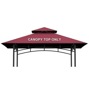 lot 10226 image: Iheqard Grill Gazebo Replacement Canopy Top Cover Only, 5x8 ft, Red