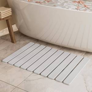 lot 10229 image: Foldable Stone Bath Mat, Diatomaceous Earth Stone Drying Mats for Bathroom