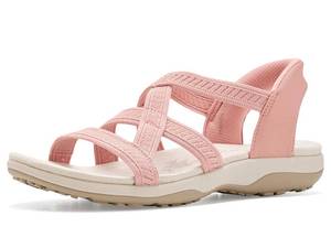 lot 11014 image: Skechers Womens Reggae Slim Daily Vibe Slip-In Sandal, Rose, 6M