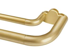 lot 11025 image: Hotozon Double Curtain Rod 32-58 Inches Gold
