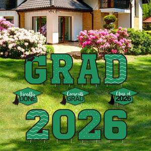 lot 11976 image: Tatuo 11 Pc Graduation Yard Sign Decorations Class of 2026