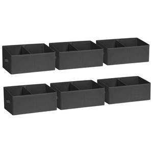 lot 11980 image: DIMJ Foldable Storage Bins, 6-Pack Trapezoidal Design Black