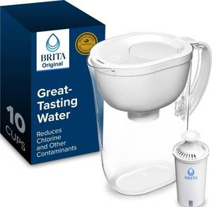 lot 11982 image: Brita Large 10 Cup Water Filter Pitcher with 1 Filter