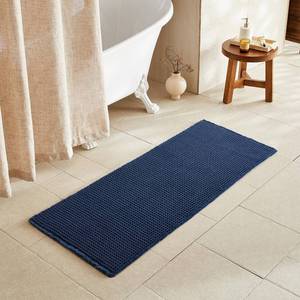 lot 11993 image: TYUU Waffle Bath Mat Navy Blue 60x24