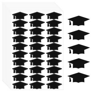 lot 12211 image: Graduation Cap Stickers 600 PCS Black 2026