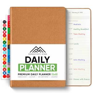 lot 12224 image: Productivity Store Daily Planner 2026 A5 Brown