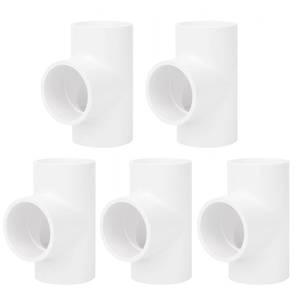 lot 12225 image: Lswteiz 5-Pack 3-Way 1-12 PVC Tee Fittings SCH40