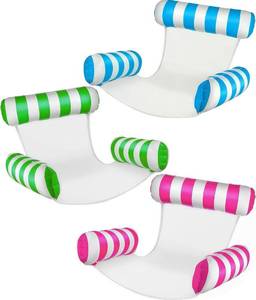 lot 12230 image: JUXIAO 3 Pack 300 LB Inflatable Pool Float Chairs