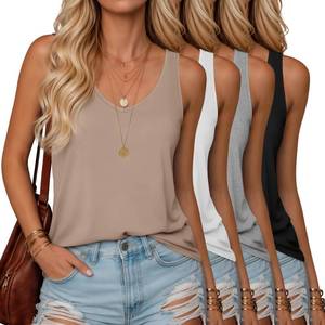 lot 12234 image: Riyiper 4 Pack Womens Racerback Tank Tops Medium