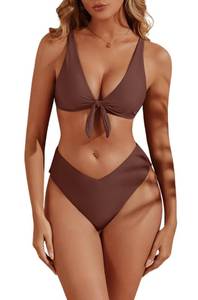 lot 12246 image: Geluboao Womens Bikini Set Brown L