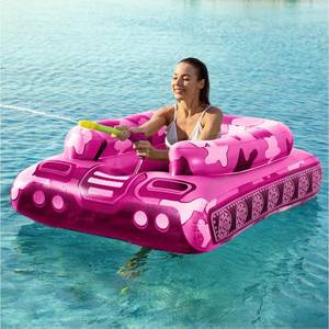 lot 13484 image: Tank Pool Floats Kids Adults - Jasonwell Inflatable Pool Floaties Swimming Pool Tank with Water Cannon Gun Swim Floaty Rafts Lake Beach Party Pool Toys for Boys Girls Toddlers Kids Adults (Rose, L)