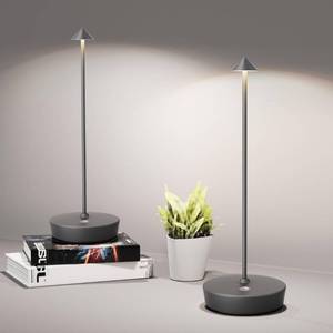 lot 13496 image: SHANGCAI Cordless Table Lamp Rechargeable 6000mAh Battery Outdoor LED Light grey