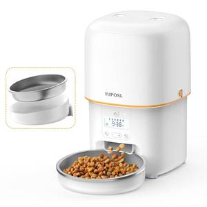 lot 13497 image: Automatic Cat Feeder, 3L Cat Food Dispenser with Anti-Jam Design, Over 180-day Battery Life, 1-6 Meals Per Day with Stainless Steel Cat Bowl, Keep Dry Food Fresh, Timed Pet Feeder Also for Small Dog