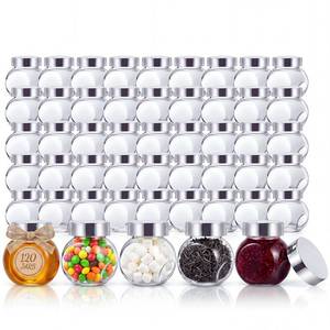 lot 13514 image: Umigy 60 Pcs 1.7oz Mini Mason Jars with Lids Glass Candy Jars Bulk
