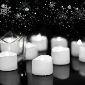 lot 14009 image: Homemory 24-Pack Flameless Tea Lights Candles Battery Operated, 200 Hours