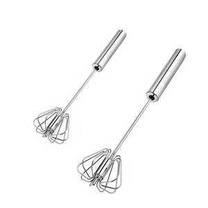 lot 14013 image: Stainless Steel Egg Whisk, Digead Hand Push Rotary Whisk Blender, whisks for cooking, Hand Push Mixer Stirrer for Blending, Whisking, Beating & Stirring (1012in)