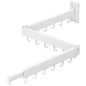 lot 14455 image: ZdwCyl Clothes Drying Rack,Laundry Space Saver Wall Mounted,Retractable,Collapsible(Tri-Fold), White Color Rack Clothing