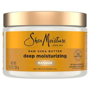 lot 14462 image: SheaMoisture Raw Shea Butter Deep Moisturizing Hair Masque for Curly Hair Raw Shea Butter Deep Conditioner to Moisturize and Renew Hair 11.5 oz