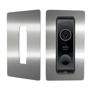 lot 14487 image: YJNBEST Stainless Steel Faceplate, Accessories for E-u - Video Doorbell - f-y, E340, 2K HD, S330, C30, C31, Slim, Bracket, Plate, Plate for Bell, Silvery