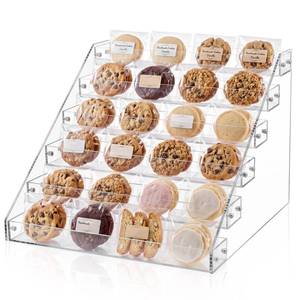 lot 19706 image: Novabright 6 Tier Cookie Display Stand, Clear Acrylic Dessert Organizer