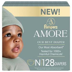 lot 19725 image: Amore by Pampers Diapers Enormous Pack - Size Newborn - 128ct