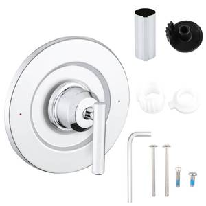 lot 19727 image: Compatible with Moen T2901 Gibson Posi-Temp Valve Trim Kit Replacement, Chrome Shower Trim Kit Shower Lever Handle (#2510 Valve Required)