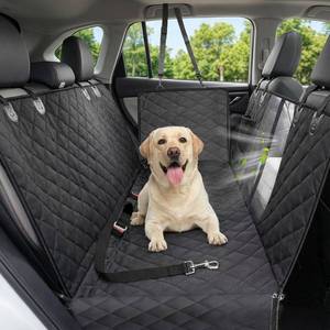 lot 19733 image: Dog Car Seat Cover, 600D Heavy Dute Car Seat Cover for Dogs Pets, 100% Waterproof Anti-Scratch Nonslip Dog Hammock for Cars, Seat Covers Protector with SeatBelt for Sedan SUV Truck Standard Black