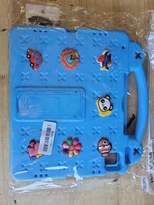 lot 20056 image: Blue Kids Tablet Case with Detachable Stylus and Character Charms iPad Pro13Air13
