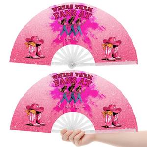 lot 20063 image: Tintinwiwigo 2Pack Fans For Line Dancing, Hand Fan Foldable, Clack Fan