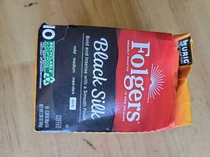 lot 20086 image: Folgers Black Silk Coffee Pods 10 K-cups