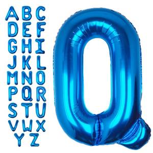 lot 20099 image: SULALABOO 40 Inch Blue Letter Q Balloon Big Foil Helium Letter Balloons A-Z